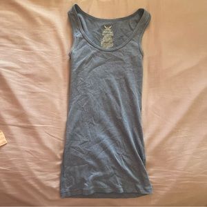 Blue and silver tank top